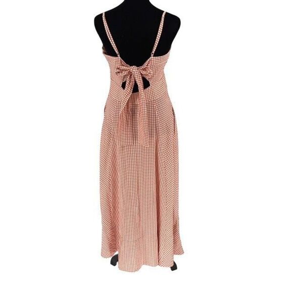 Hunter Bell Maxwell Midi Dress Terracotta Gingham Size 2‎ NWT $498 - Picture 6 of 14